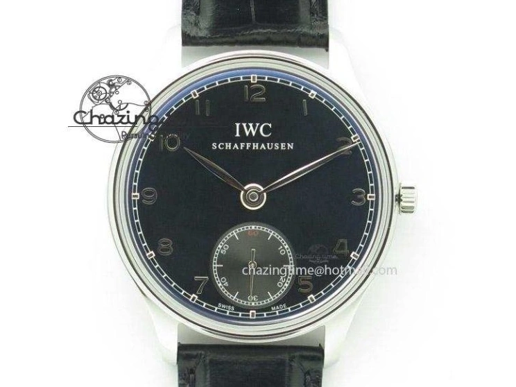 MIROTIME 0411 Packable Portuguese IW358304 ZF 1:1 Best Edition SS White Dial Blue Markers on Leather Strap A 7079
